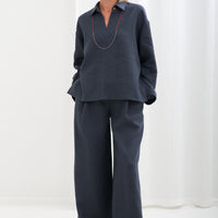 Weite Leinenhose "Elisa" in 4 Farben AW26
