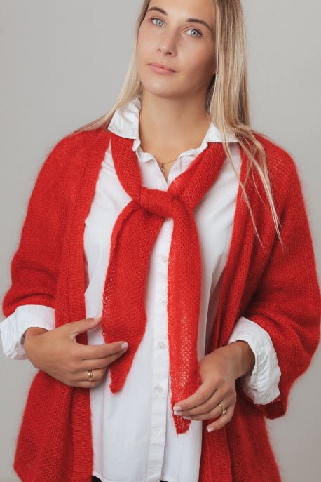 Strickweste in Wabenmuster aus Mohair und Seide - The Baltic Shop