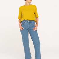 T-Shirt aus hochwertiger Baumwolle in Gelb - The Baltic Shop