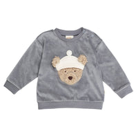 Teddy-Pullover aus Bio-Baumwollvelours - The Baltic Shop