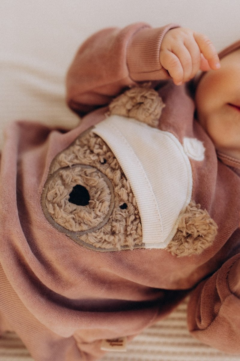 Teddy-Pullover aus Bio-Baumwollvelours - The Baltic Shop