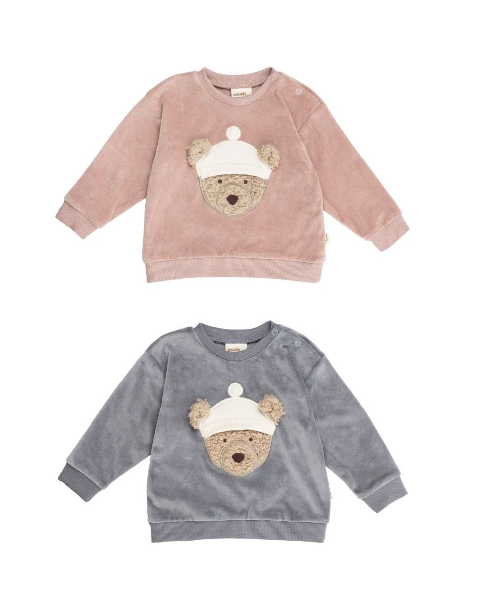 Teddy-Pullover aus Bio-Baumwollvelours - The Baltic Shop