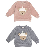 Teddy-Pullover aus Bio-Baumwollvelours - The Baltic Shop