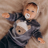 Teddy-Pullover aus Bio-Baumwollvelours - The Baltic Shop