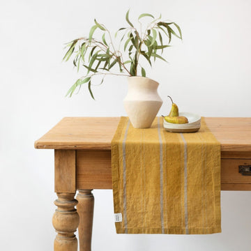 Tischläufer aus Leinen - Amber - The Baltic Shop