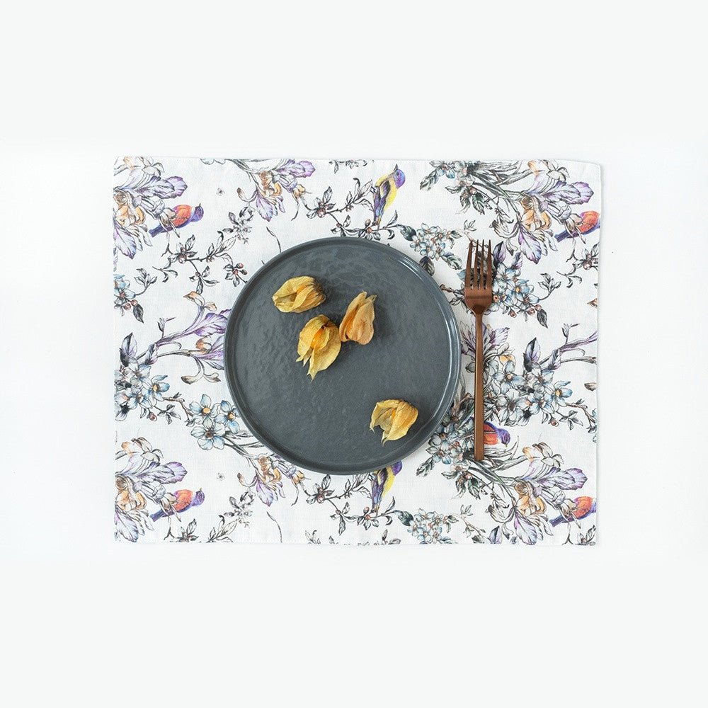 Tischset aus Leinen - Birds - The Baltic Shop