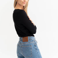 Top 'ELBA' | weicher Bambusstoff in schwarz - The Baltic Shop