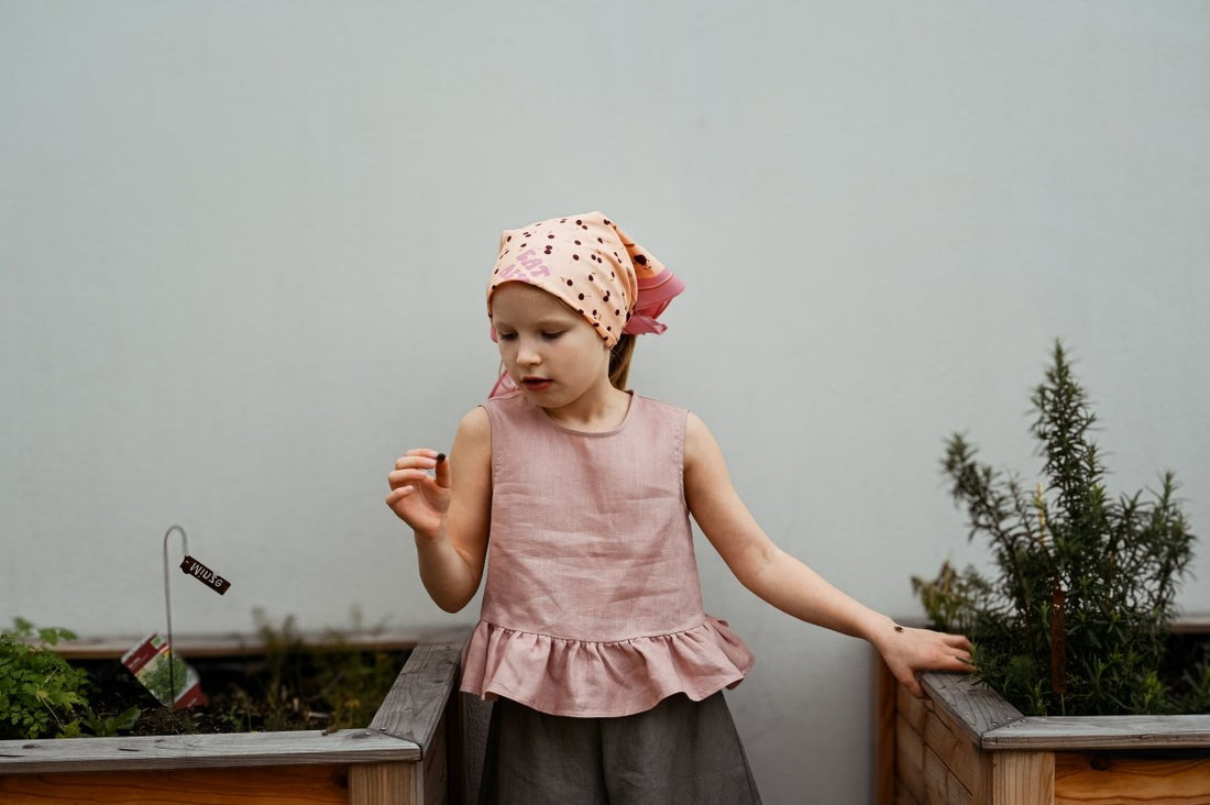 Top mit Rüschen aus Leinen in 2 Farben - The Baltic Shop