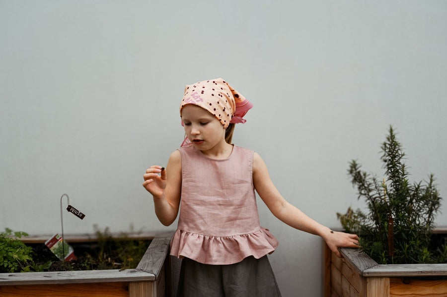 Top mit Rüschen aus Leinen in 2 Farben - The Baltic Shop