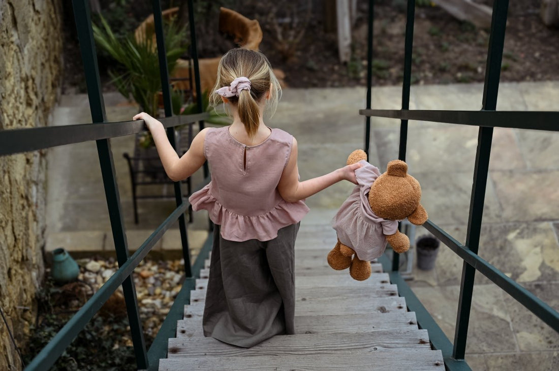 Top mit Rüschen aus Leinen in 2 Farben - The Baltic Shop