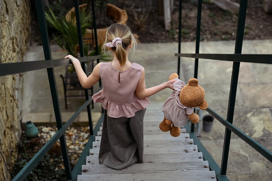 Top mit Rüschen aus Leinen in 2 Farben - The Baltic Shop