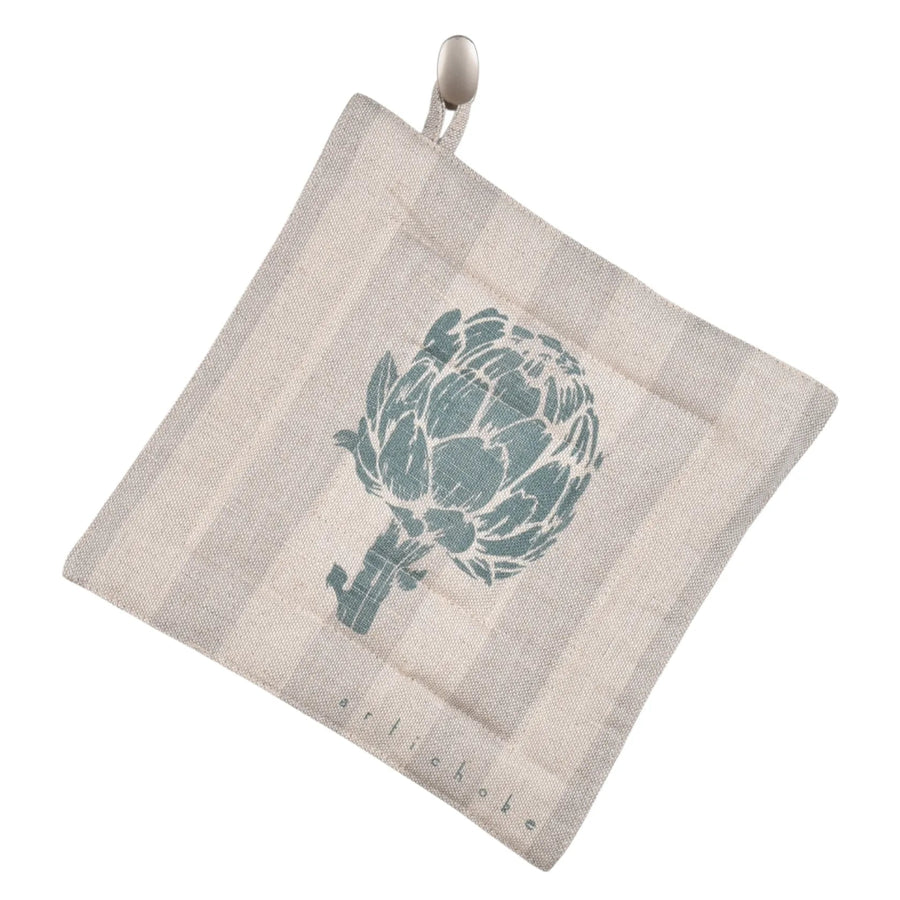 Topfuntersetzer aus Leinen mit Artischocke in 2 Farben - The Baltic Shop
