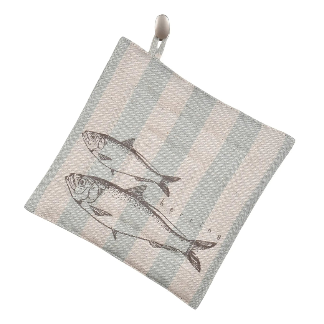 Topfuntersetzer aus Leinen mit Herring Motiv in 2 Farben - The Baltic Shop