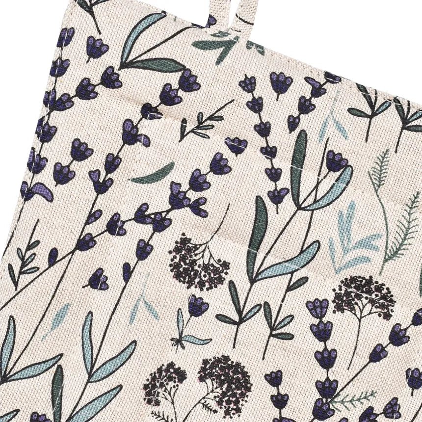 Topfuntersetzer aus Leinen mit Lavendel Motiv - The Baltic Shop