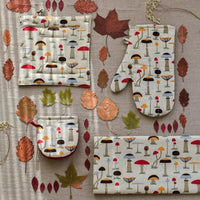 Topfuntersetzer aus Leinen mit Pilzemotiv - The Baltic Shop