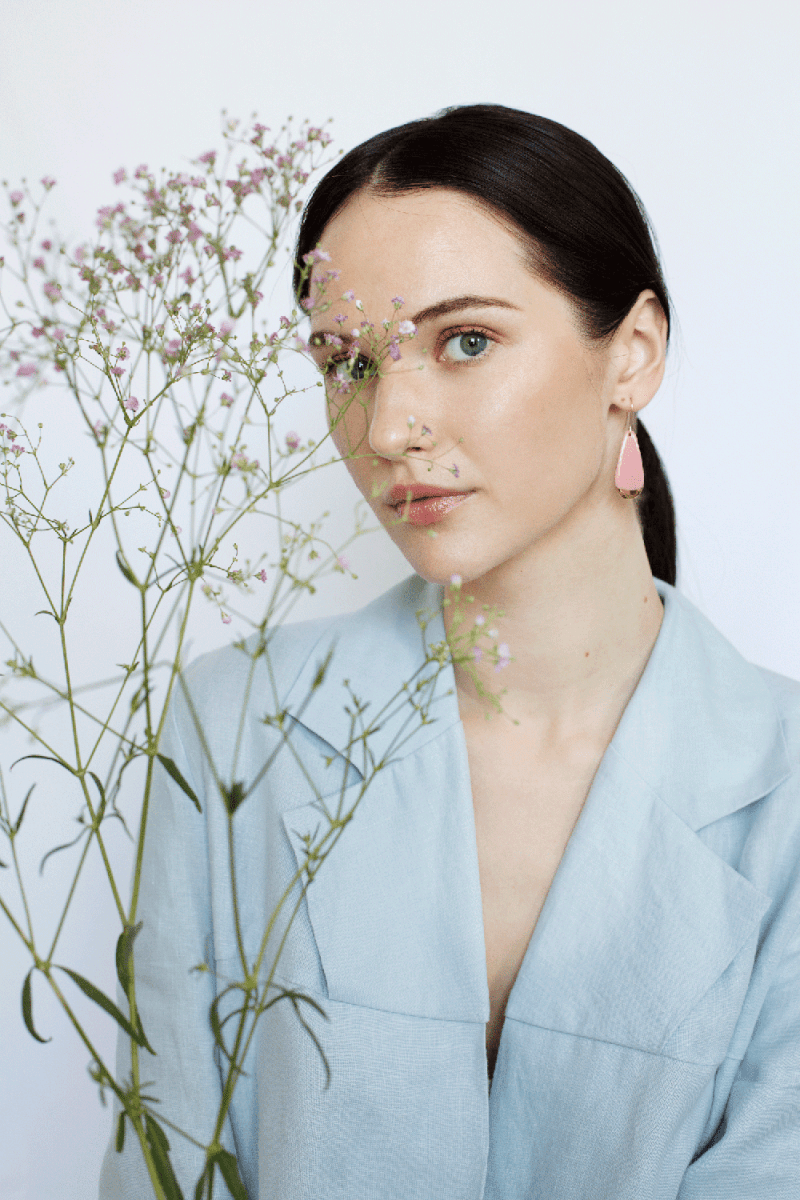 Tropfenohrringe aus Porzellan - The Baltic Shop