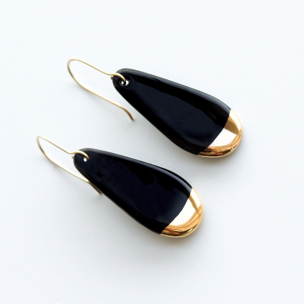 Tropfenohrringe aus Porzellan - The Baltic Shop