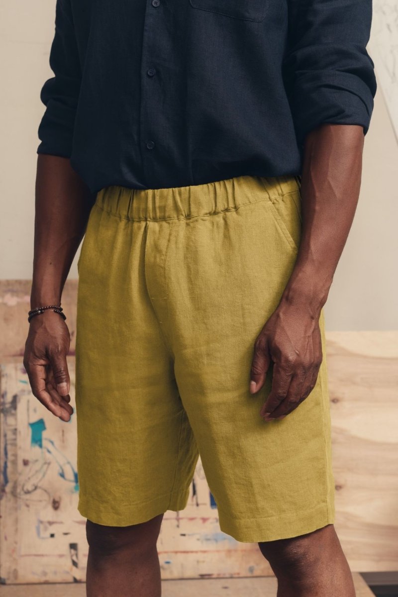 Unisex Shorts aus Leinen in Currygelb - The Baltic Shop