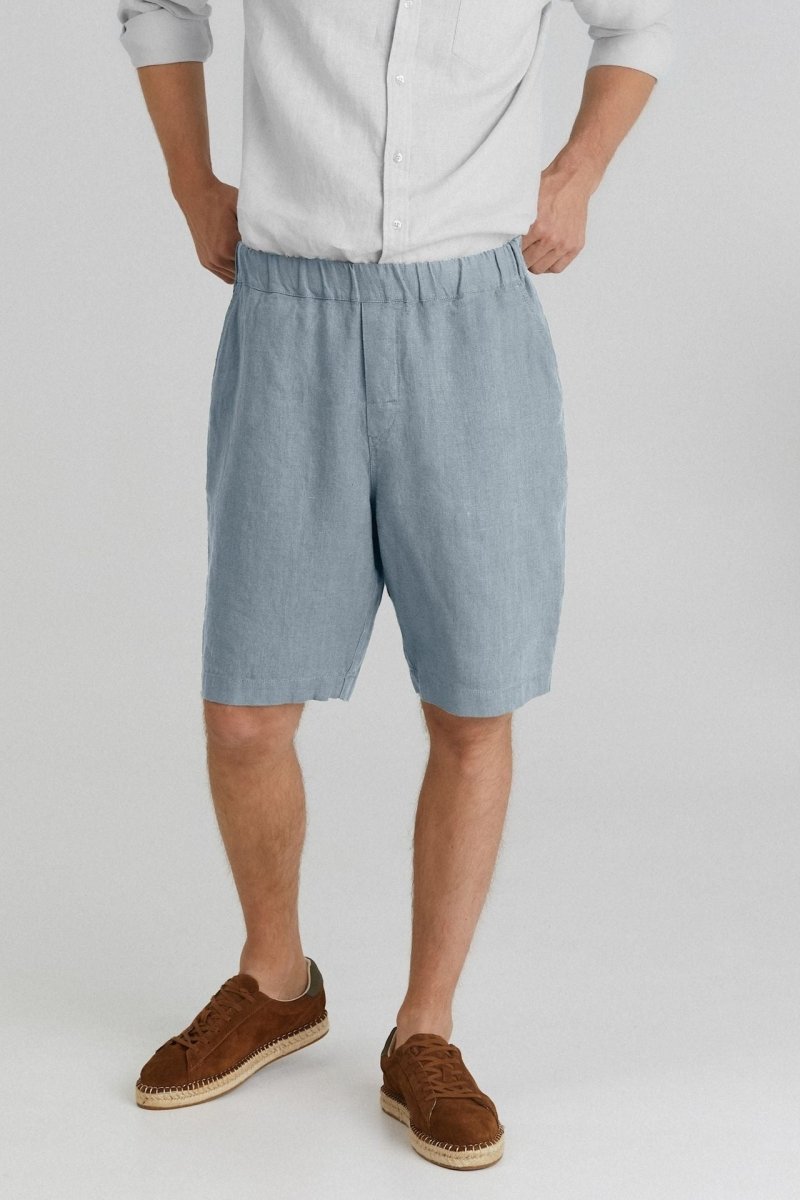Unisex Shorts aus Leinen in Himmelblau - The Baltic Shop