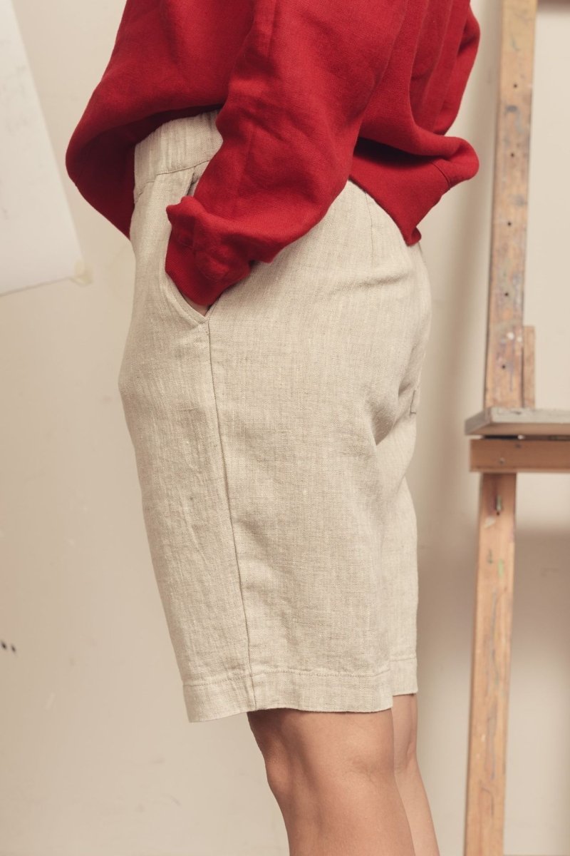 Unisex Shorts aus Leinen in Melange - The Baltic Shop