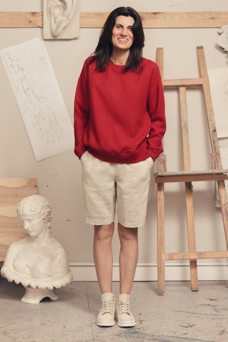 Unisex Shorts aus Leinen in Melange - The Baltic Shop