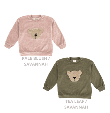 Velour Pullover mit Teddy aus Bio Baumwolle in 2 Farben - The Baltic Shop