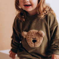Velour Pullover mit Teddy aus Bio Baumwolle in 2 Farben - The Baltic Shop