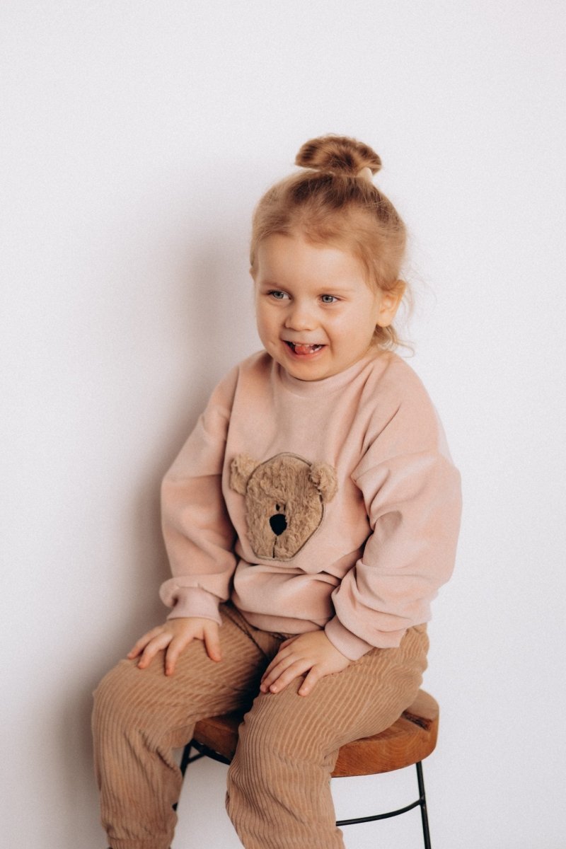 Velour Pullover mit Teddy aus Bio Baumwolle in 2 Farben - The Baltic Shop