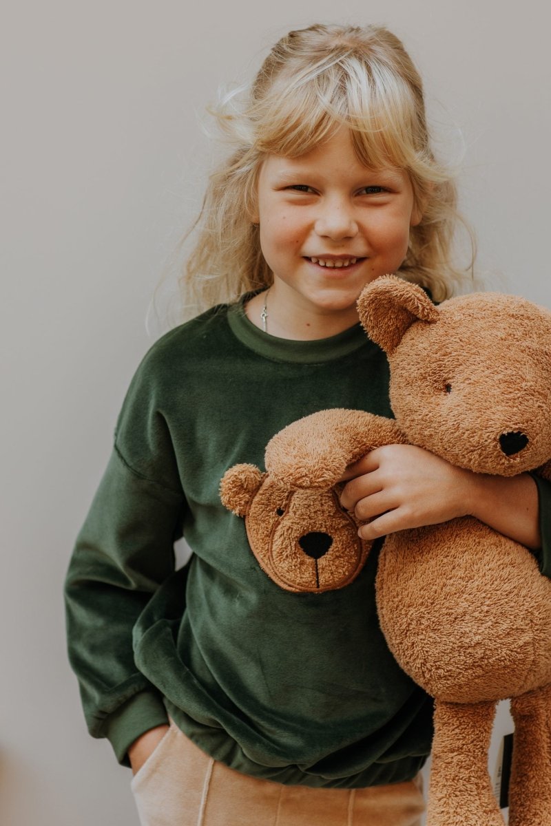 VELOURS - OVERSIZED - PULLOVER AUS BIO BAUMWOLLE MIT TEDDY - The Baltic Shop