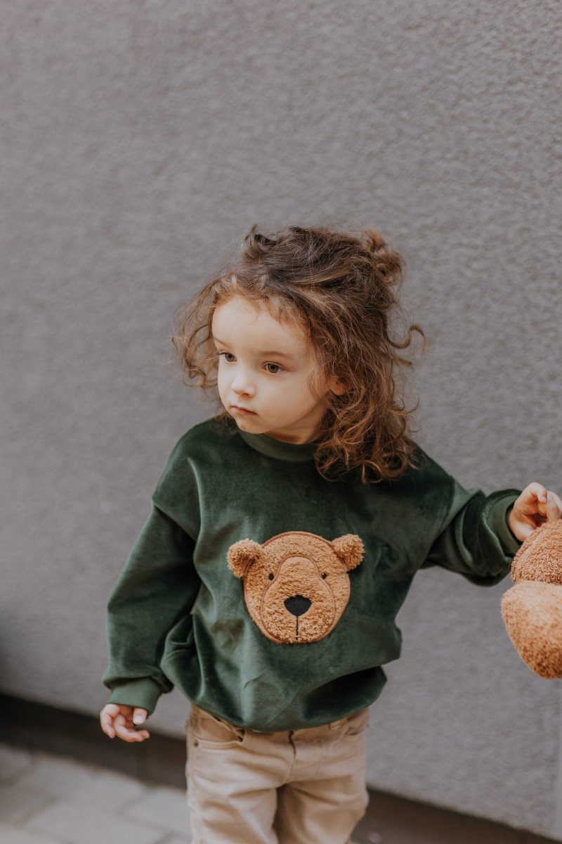 VELOURS - OVERSIZED - PULLOVER AUS BIO BAUMWOLLE MIT TEDDY - The Baltic Shop