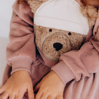 Velourskleid Rosewood mit Hipster Bär | Bio-Baumwolle - The Baltic Shop