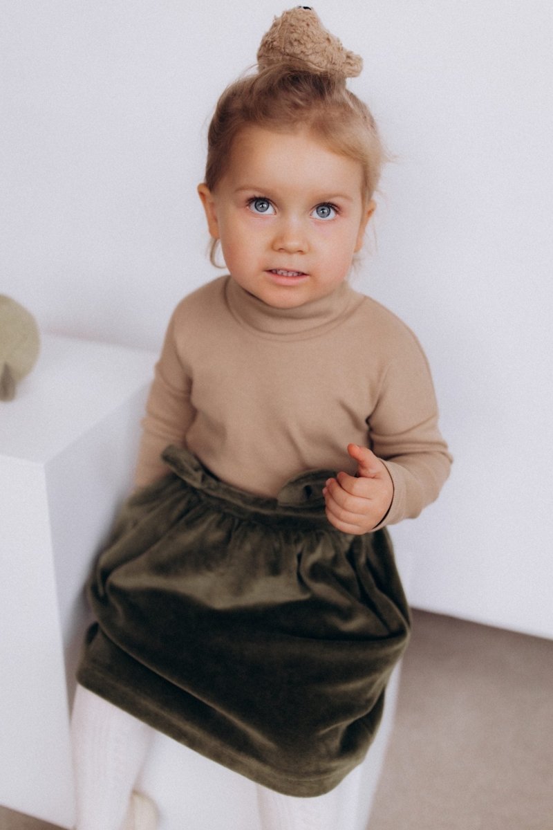 Veloursrock mit Teddyohren aus Bio Baumwolle - The Baltic Shop