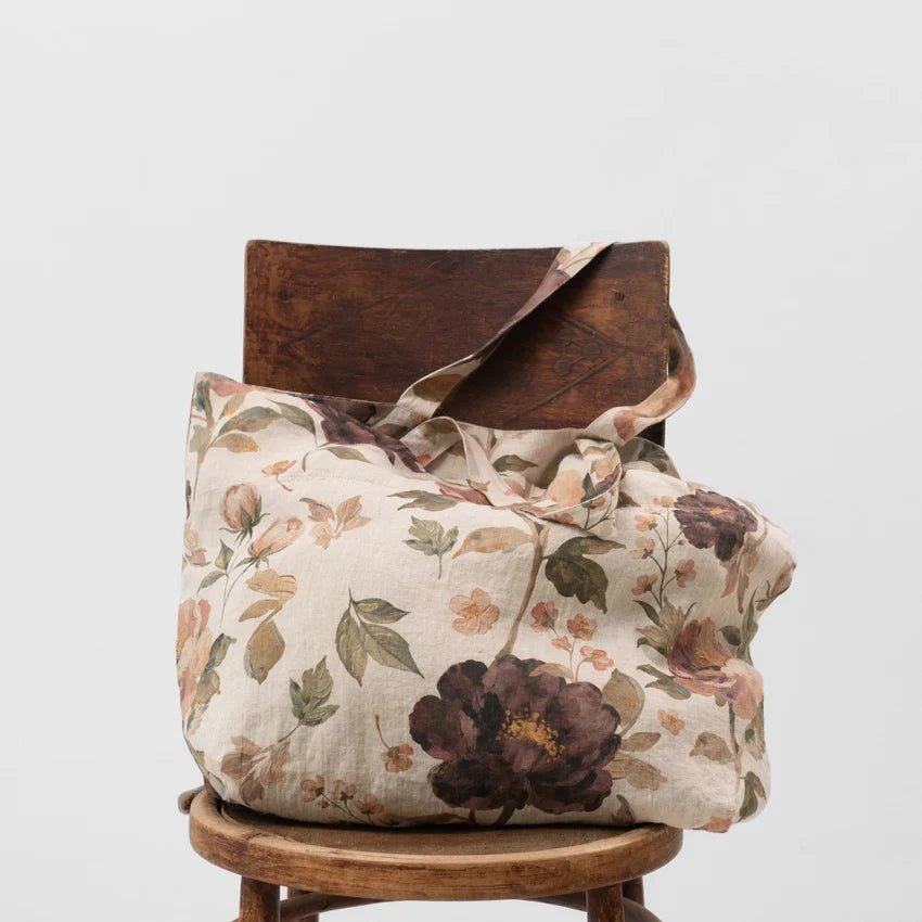 Vintage Roses Leinenshopper - The Baltic Shop