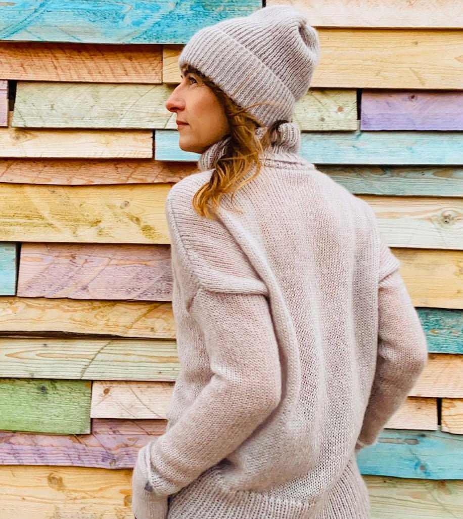 Weiche Winterhaube aus Kidmohair und Seide in viele Farben - The Baltic Shop