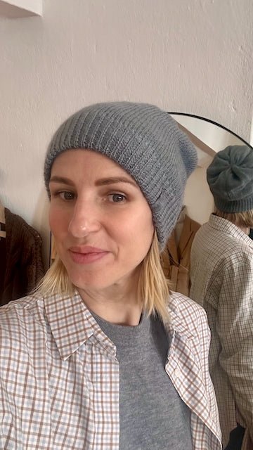 Weiche Winterhaube mit gerippten Rand - 2 Farbig - The Baltic Shop