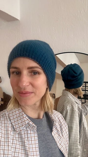 Weiche Winterhaube mit gerippten Rand - 2 Farbig - The Baltic Shop