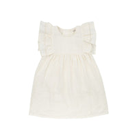 Weißes Musselin - Federkleid mit Rüschen - The Baltic Shop