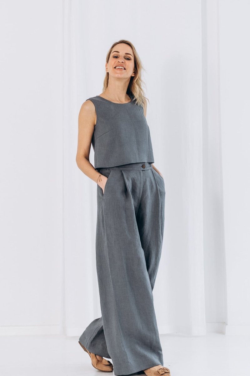 Weite Leinenhose "Elisa" - The Baltic Shop