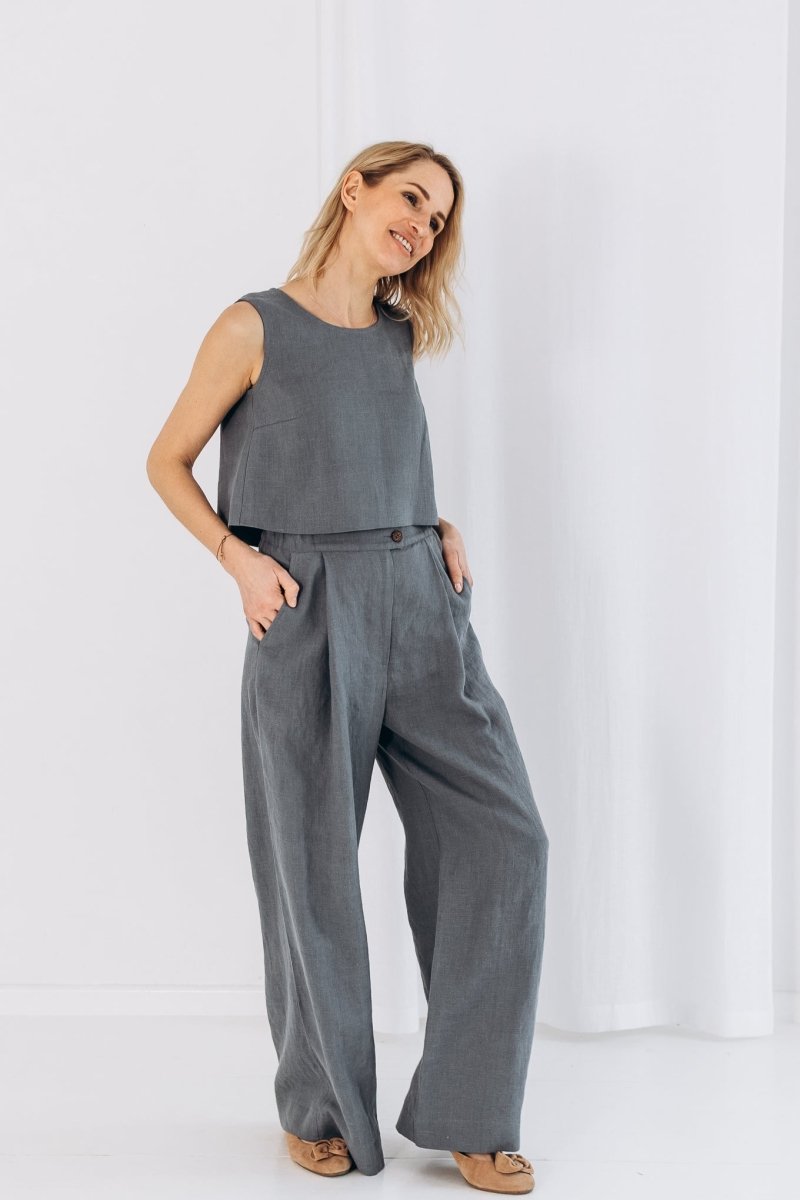 Weite Leinenhose "Elisa" - The Baltic Shop