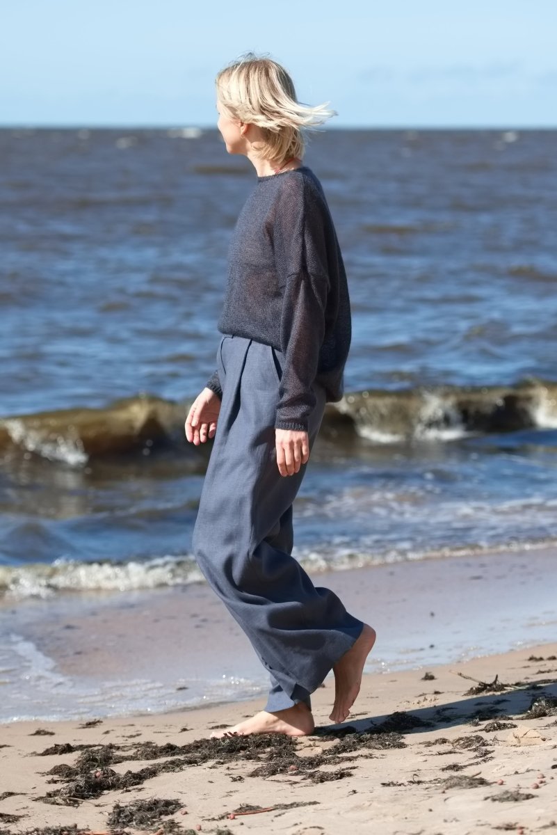 Weite Leinenhose "Elisa" in 4 Farben AW26 - The Baltic Shop