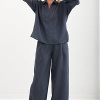 Weite Leinenhose "Elisa" in 4 Farben AW26 - The Baltic Shop