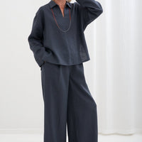 Weite Leinenhose "Elisa" in 4 Farben AW26 - The Baltic Shop