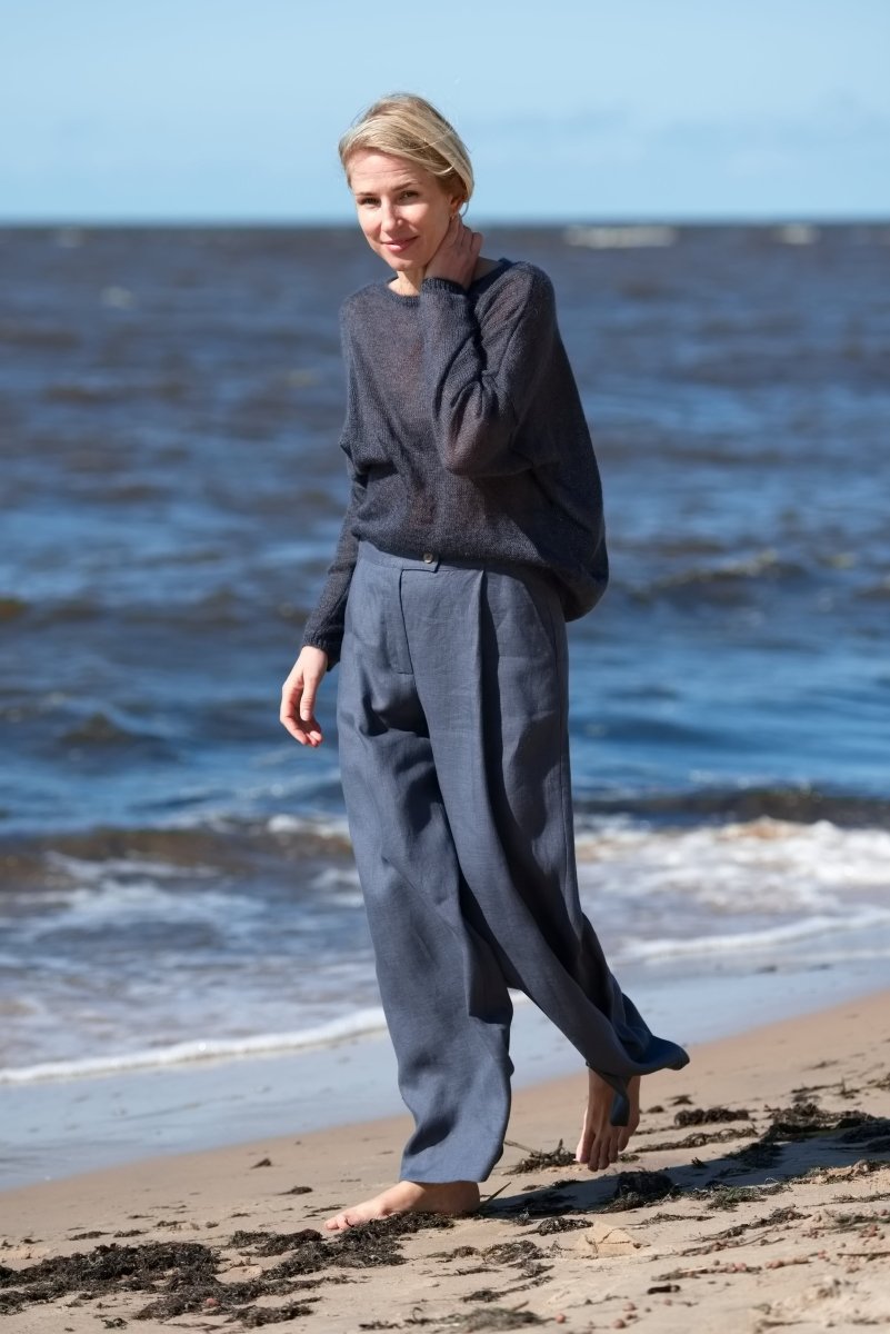 Weite Leinenhose "Elisa" in 4 Farben AW26 - The Baltic Shop