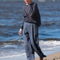Weite Leinenhose "Elisa" in 4 Farben AW26 - The Baltic Shop