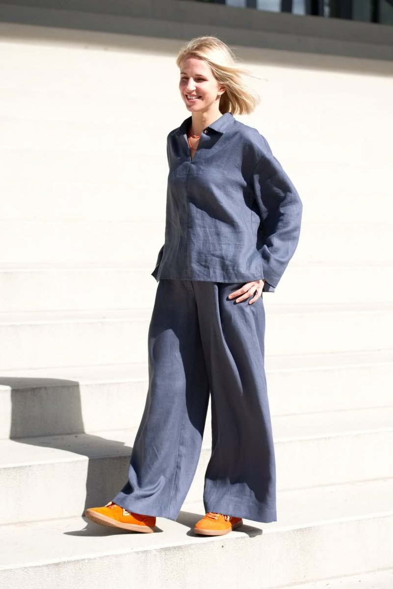 Weite Leinenhose "Elisa" in 4 Farben AW26 - The Baltic Shop