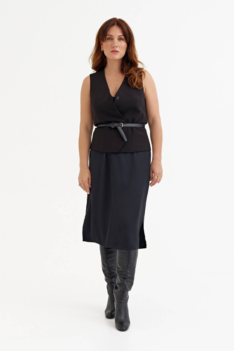 Weste 'HAGUE' | schwarze, taillierte, klassische Anzugweste - The Baltic Shop