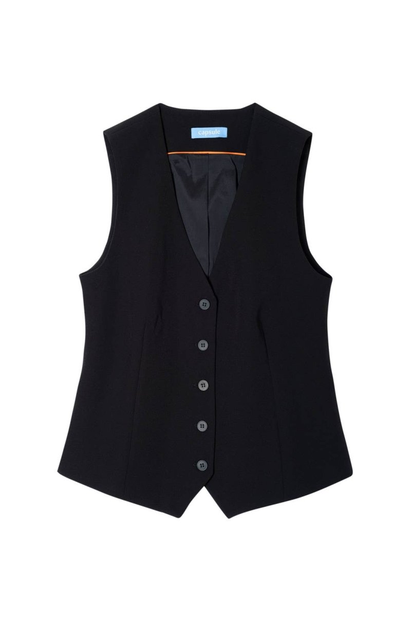 Weste 'HAGUE' | schwarze, taillierte, klassische Anzugweste - The Baltic Shop