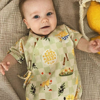 Wickelbody mit Italienischer Esskulturmuster - The Baltic Shop