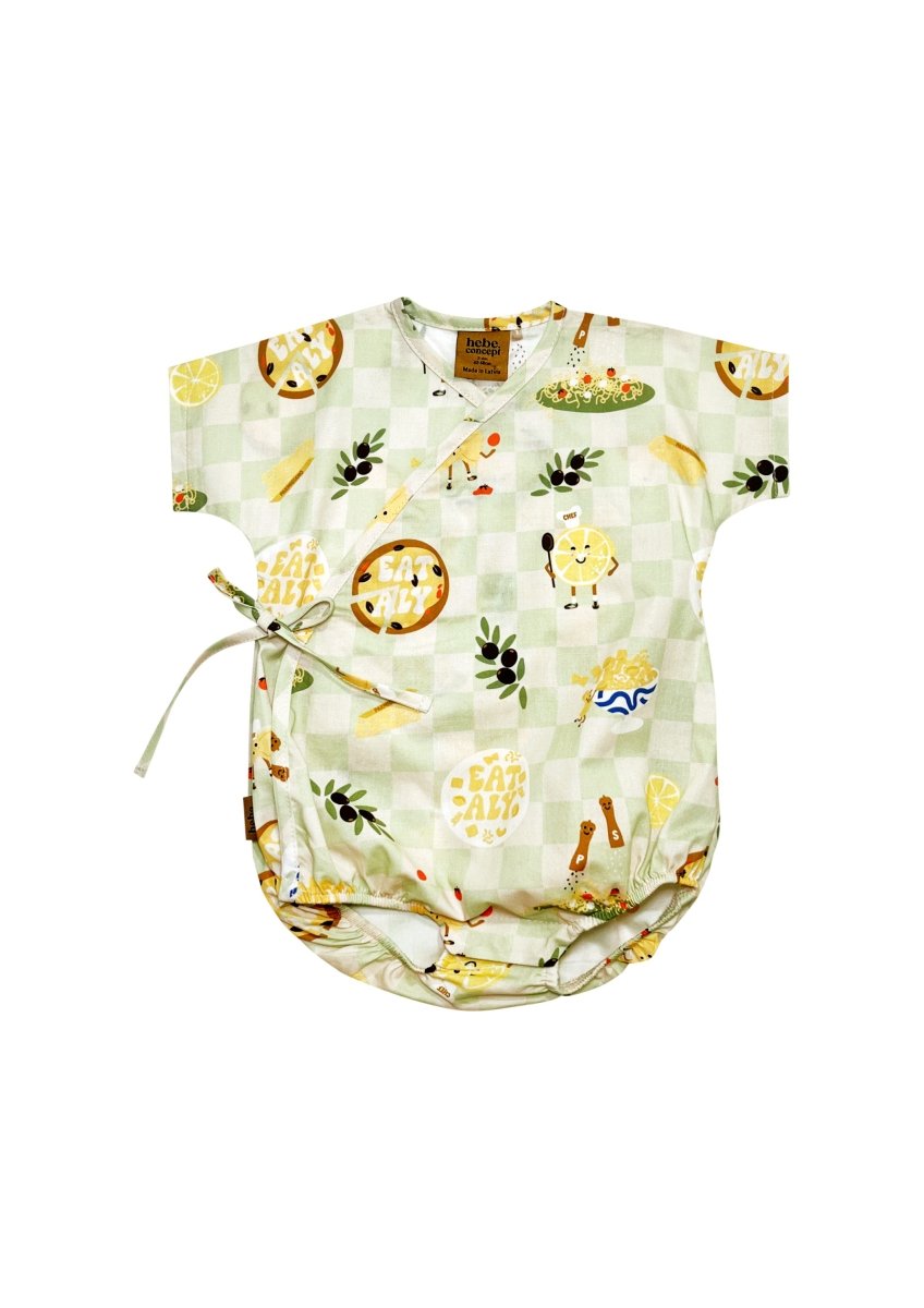 Wickelbody mit Italienischer Esskulturmuster - The Baltic Shop