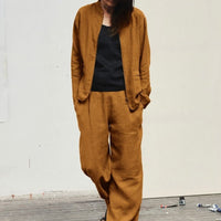 Willow Hose aus Leinen in Bronze - The Baltic Shop